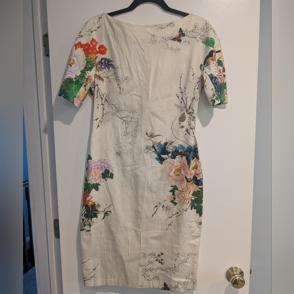 Zara Floral Print Dress - Cream and Multicolor
